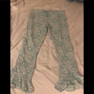 Mudpie pajama pants w/ ruffles (size SMALL)